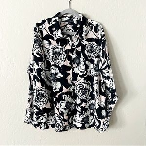 Tommy Hilfiger Floral Button Down Roll Tab Shirt